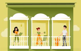 矢量卡通休闲人物