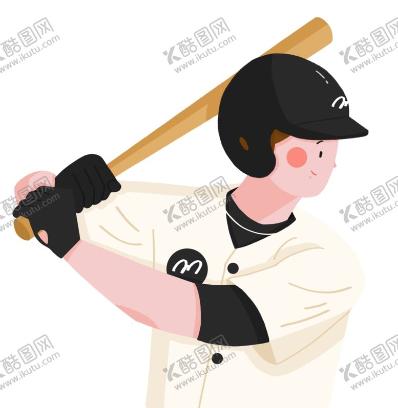 编号：98805312130950186631【酷图网】源文件下载-棒球人物插画