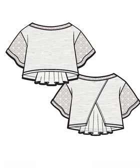 服装款式陈列带帽图长