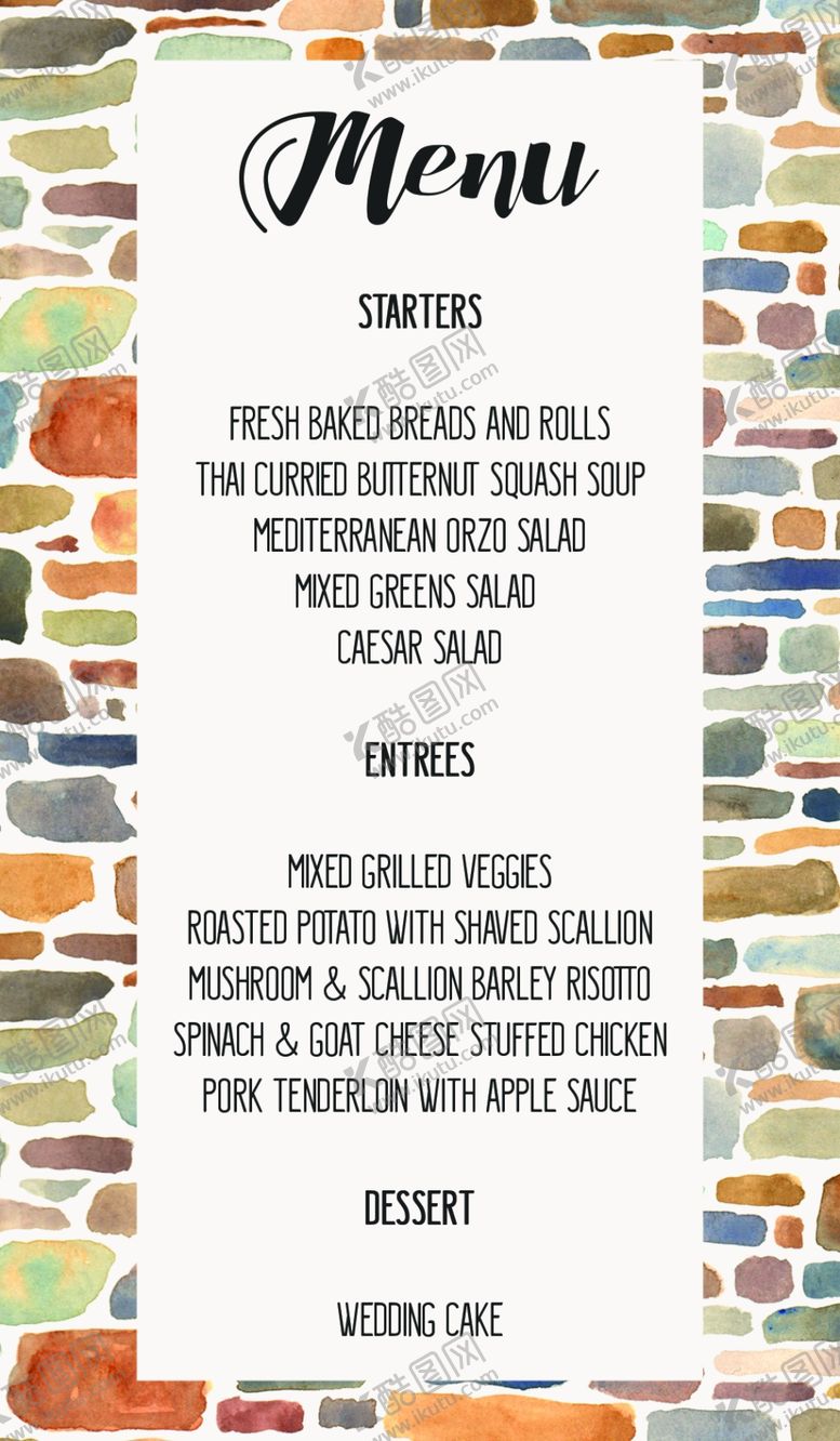 编号：55353709262238103763【酷图网】源文件下载-小清新水彩邀请函设计