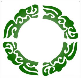圆中式花纹