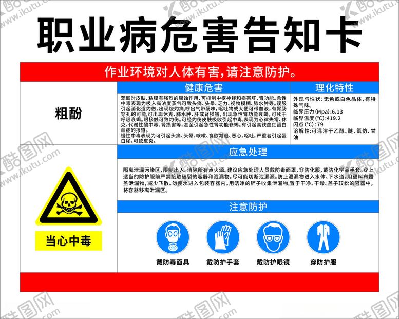 编号：27871301131640563018【酷图网】源文件下载-职业危害告知卡