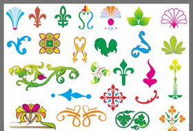 传统图案花纹角花边框