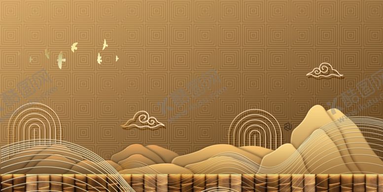 编号：62778804032305159475【酷图网】源文件下载-中式格栅背景墙