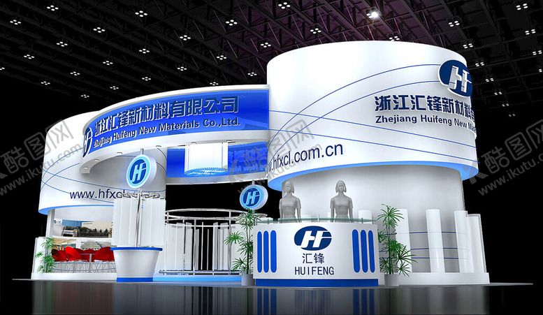 编号：10394002181101053680【酷图网】源文件下载-展览3D模型四面开口MAX