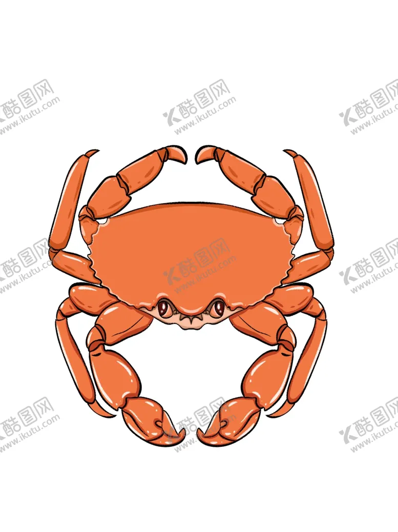 编号：23446802212232052089【酷图网】源文件下载-卡通螃蟹插画