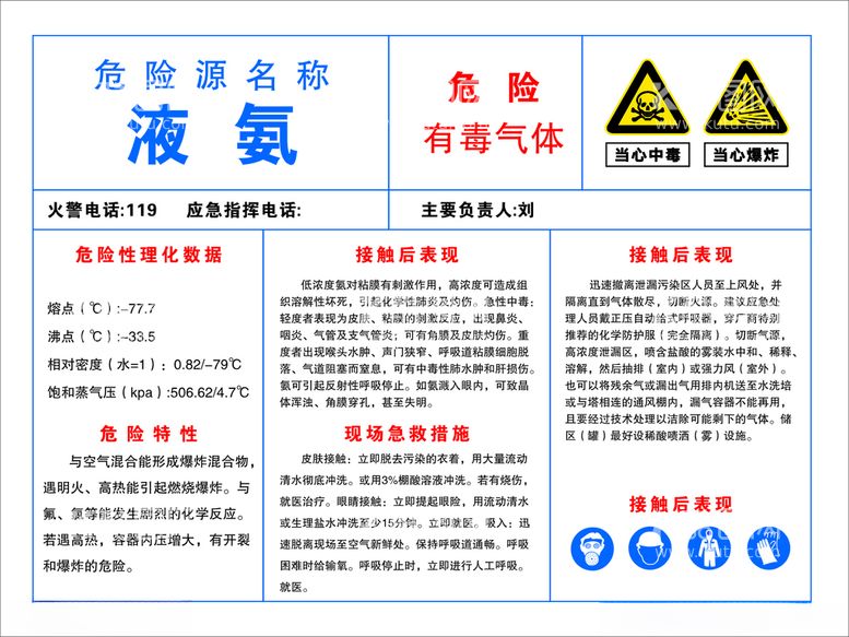 编号：10399212130351202429【酷图网】源文件下载-液氨使用告知牌