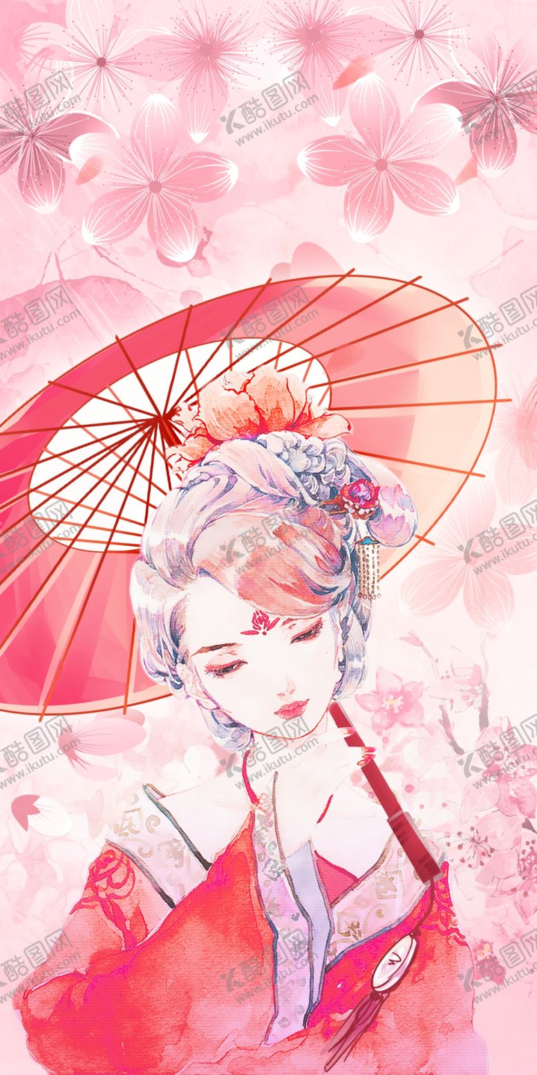 编号：84725009300231421937【酷图网】源文件下载-唯美水彩古风手机壳图案设计