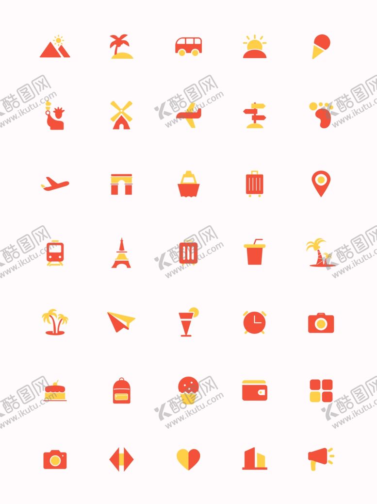 编号：69649910091616047558【酷图网】源文件下载-旅游图标