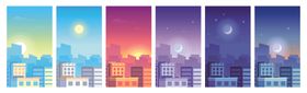 卡通城市背景