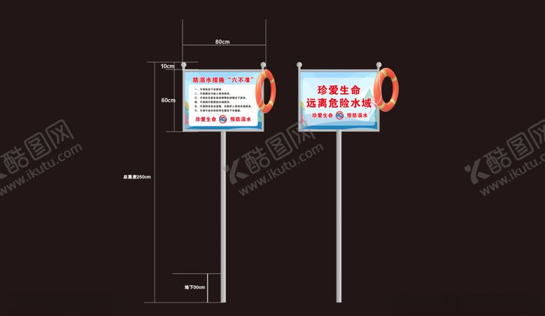 编号：78687801232249366780【酷图网】源文件下载-防溺水警示牌