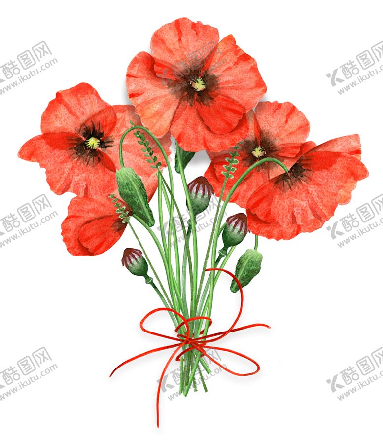 编号：11438409180255065801【酷图网】源文件下载-手绘花草牡丹花园元素素材