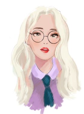 手绘时尚女孩