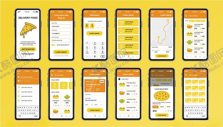 编号：46357909250803313939【酷图网】源文件下载-手机界面设计模板