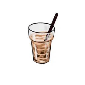 奶茶卡通素描热巧克力可可黄波波