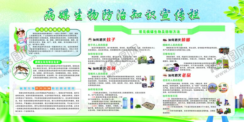 编号：38492509220139392853【酷图网】源文件下载-病媒生物防治知识宣传栏