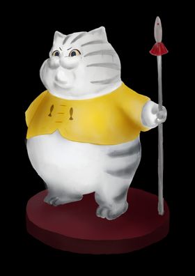 皇家侍卫猫卡通手绘