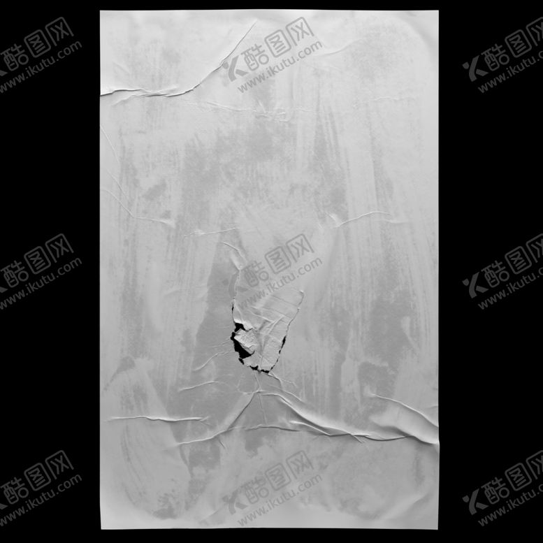 编号：72304002180656023885【酷图网】源文件下载-潮流复古褶皱肌理海报贴图样机