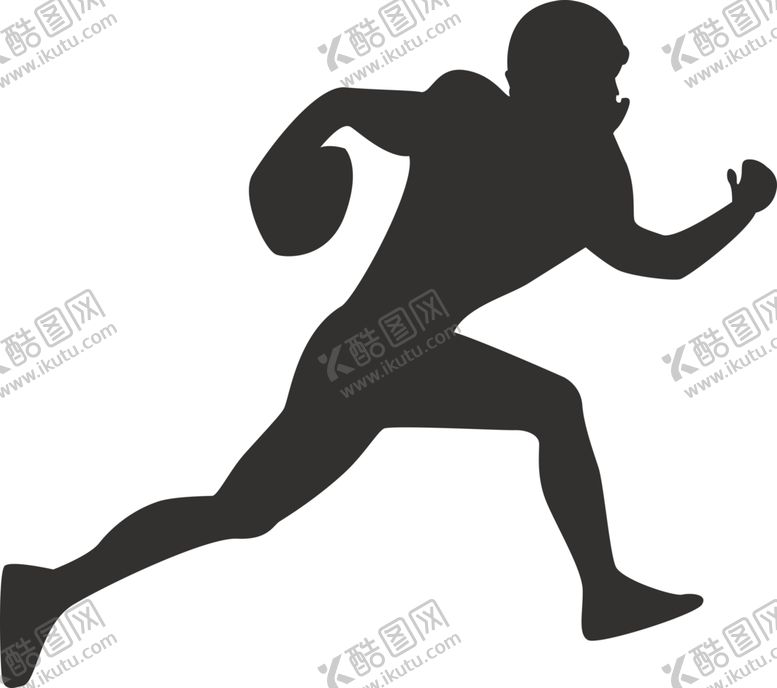 编号：99683605090156304053【酷图网】源文件下载-橄榄球员剪影