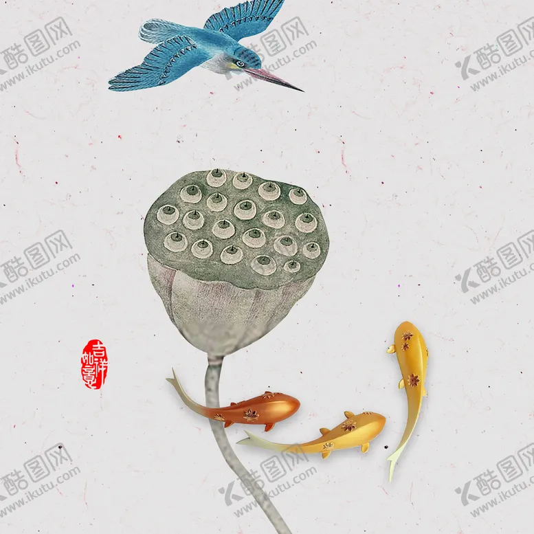 编号：79561209261522164753【酷图网】源文件下载-国画荷花装饰画