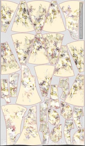 花卉图案复古风信封设计