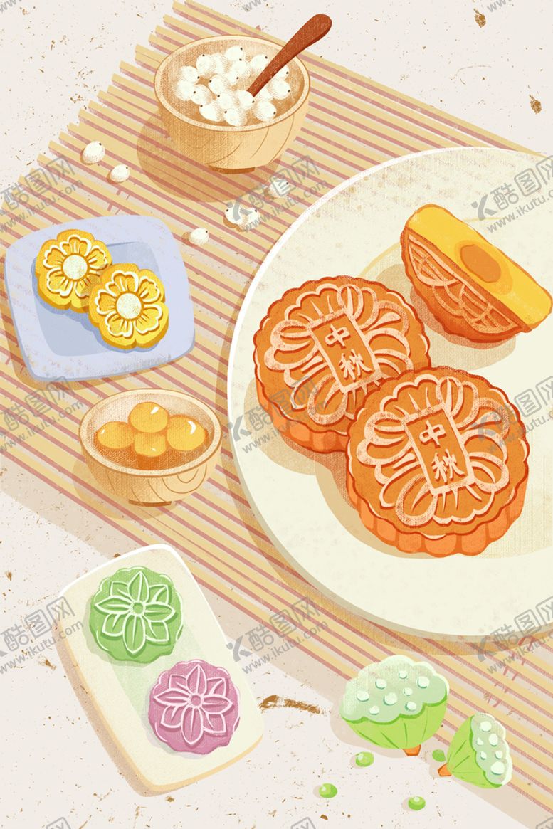 编号：77253311202313592917【酷图网】源文件下载-中秋节插画