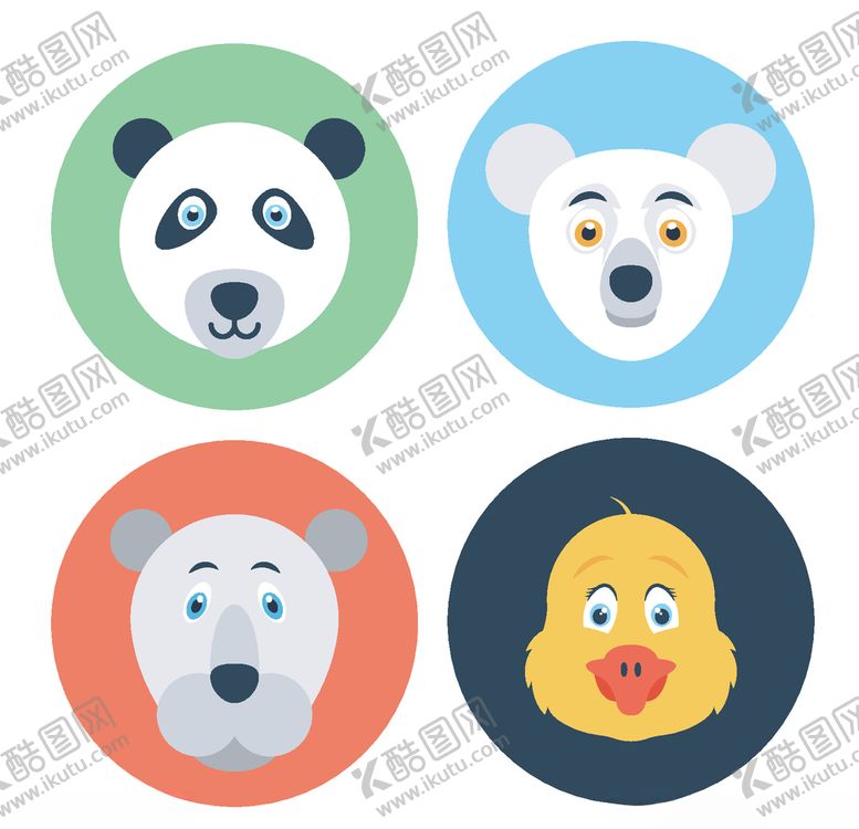 编号：90777207060726212243【酷图网】源文件下载-卡通动物图标