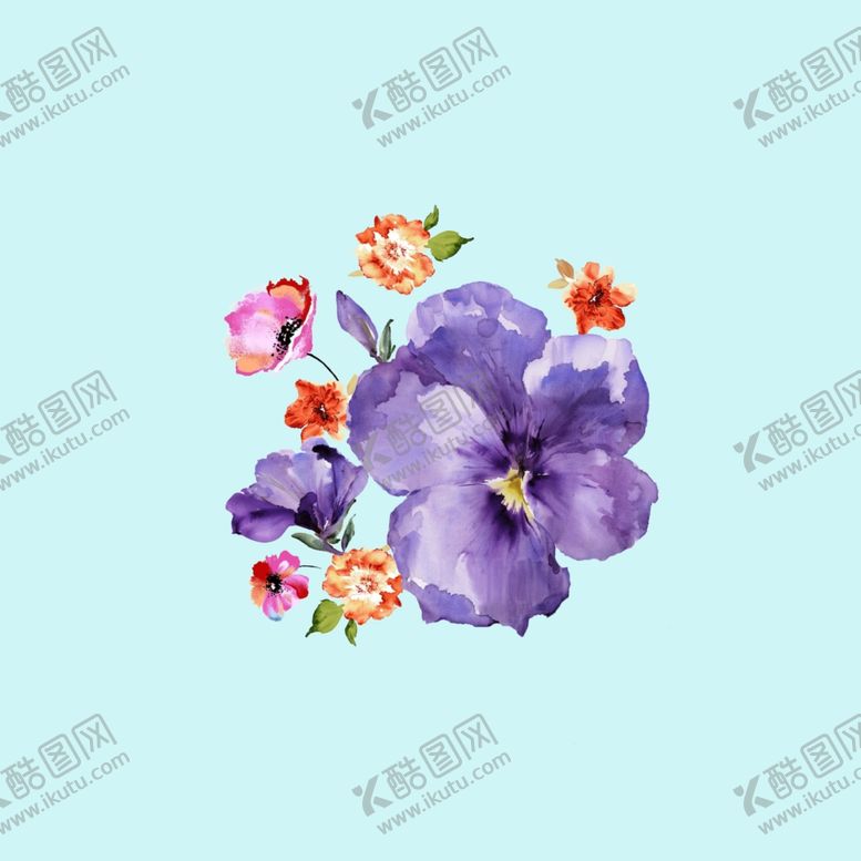 编号：92573601270659358674【酷图网】源文件下载-手绘水彩月季 