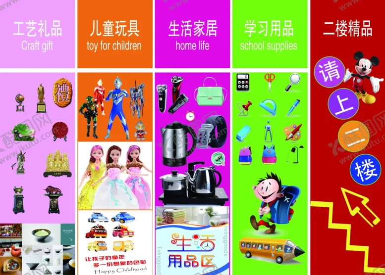 编号：81040206171857127254【酷图网】源文件下载-超市楼梯展板