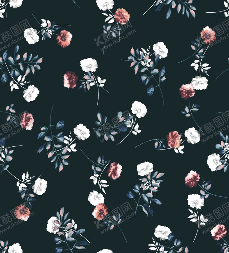 编号：65883109191259474844【酷图网】源文件下载-手绘花数码爆款小花印花