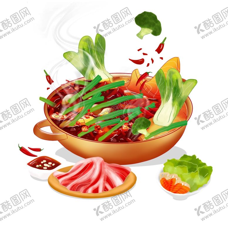 编号：40585101141332083641【酷图网】源文件下载-贡菜火锅