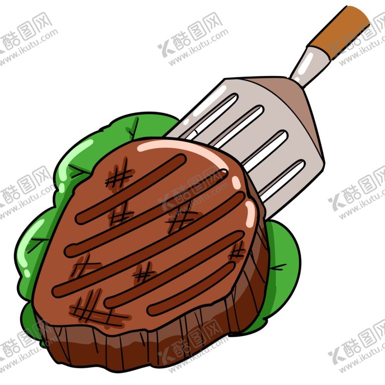 编号：83582301262036128488【酷图网】源文件下载-牛排插画图片  