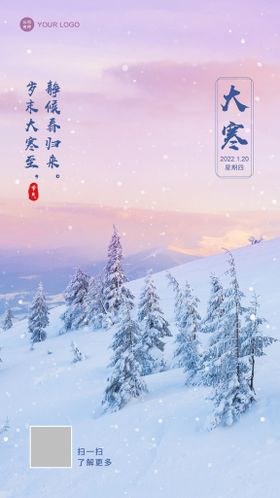 编号：26137409222328260573【酷图网】源文件下载-立冬大雪大寒小寒小雪霜降海报