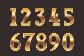 金色数字