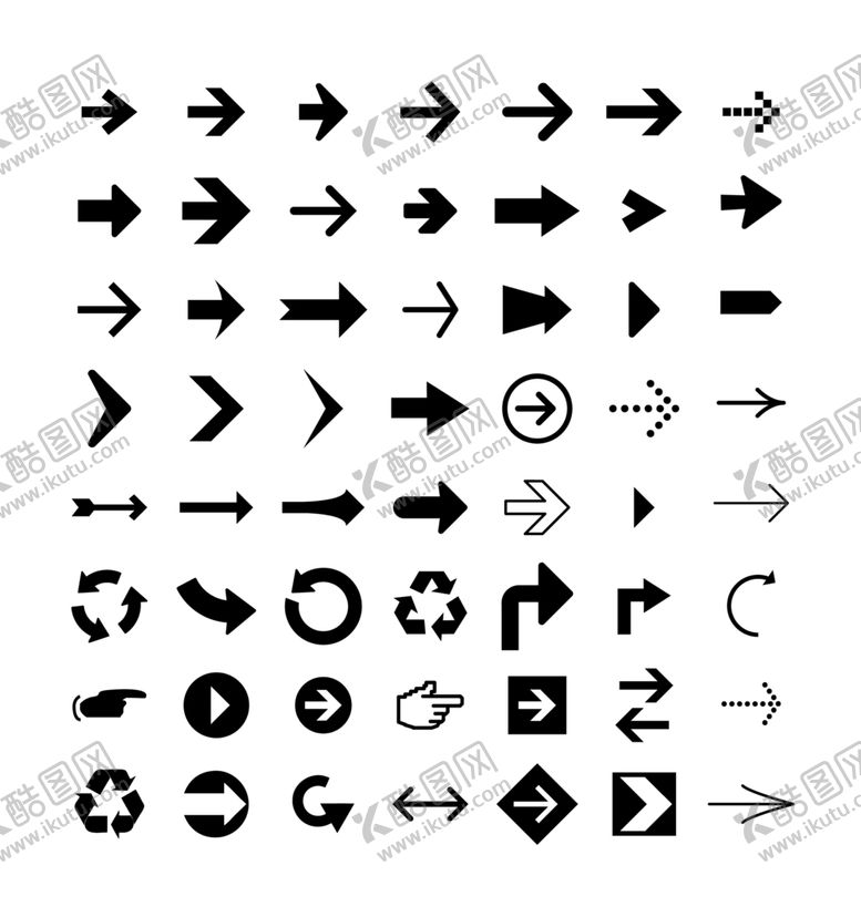 编号：44646609230102355383【酷图网】源文件下载-箭头箭头图标