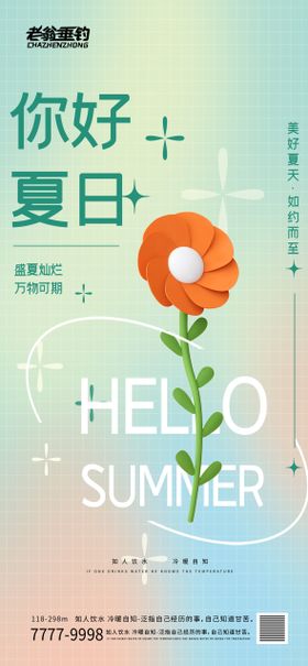 你好夏日海报