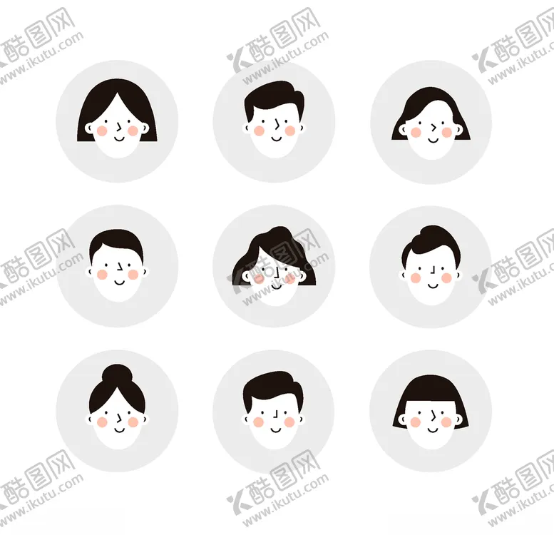 编号：98798806242152448720【酷图网】源文件下载-卡通人物头像