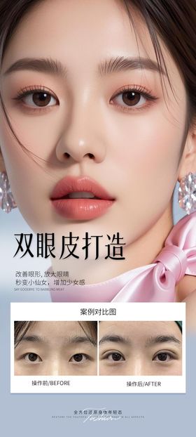 医美双眼皮打造案例海报