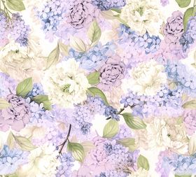 淡紫色花卉数码图案