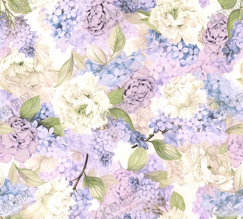 编号：43280111151900518462【酷图网】源文件下载-淡紫色花卉数码图案