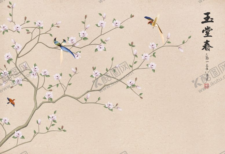 编号：97041009252046073470【酷图网】源文件下载-花鸟图玉堂春