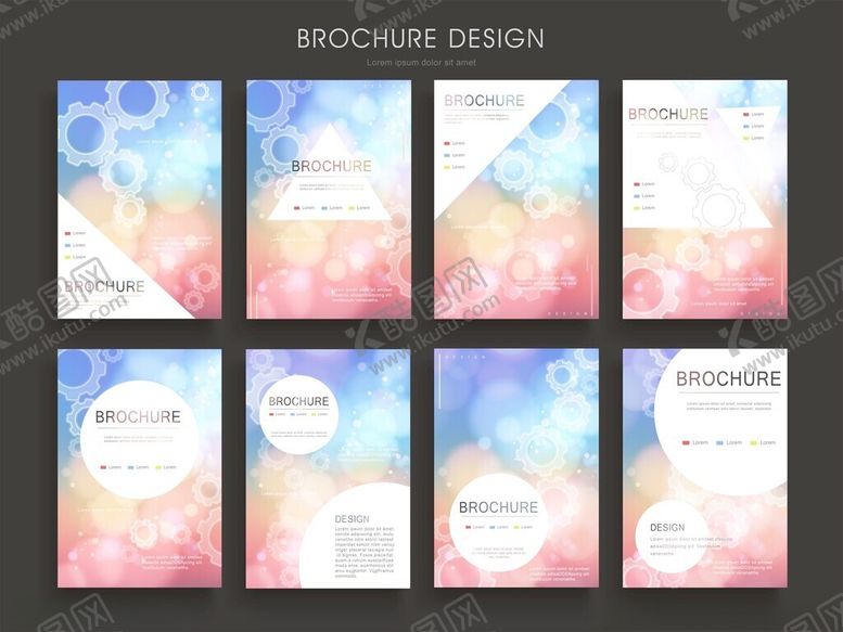编号：84204411211857473185【酷图网】源文件下载-水彩风格宣传册设计模板