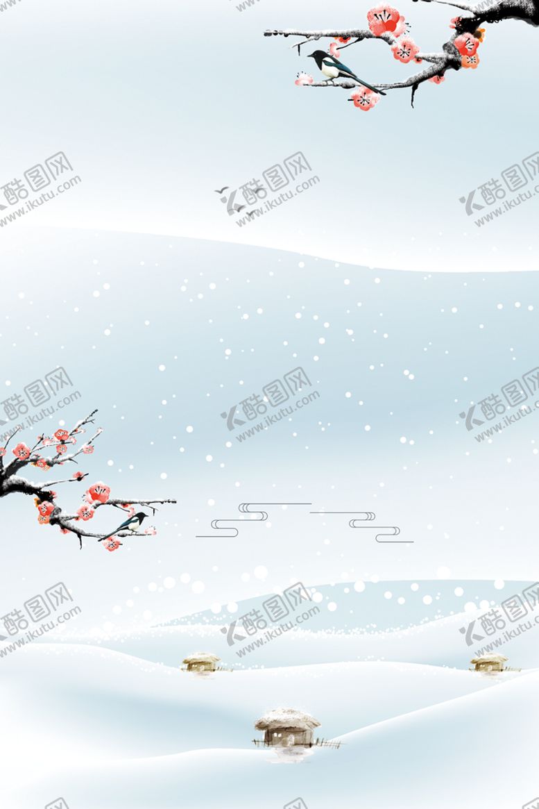 编号：71529309162352101274【酷图网】源文件下载-腊梅文艺小清新蓝色