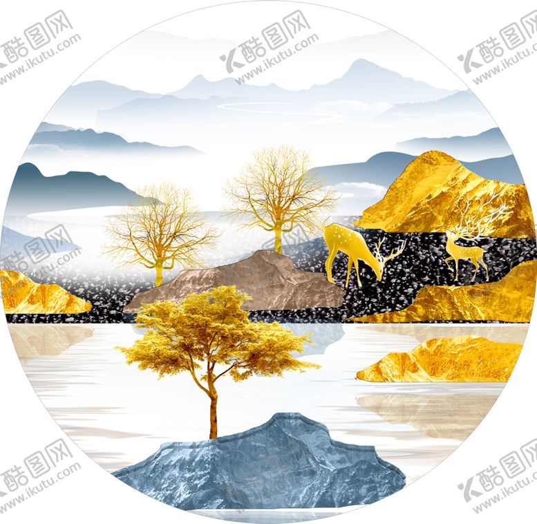 编号：16492805081742391229【酷图网】源文件下载-中国山水装饰画