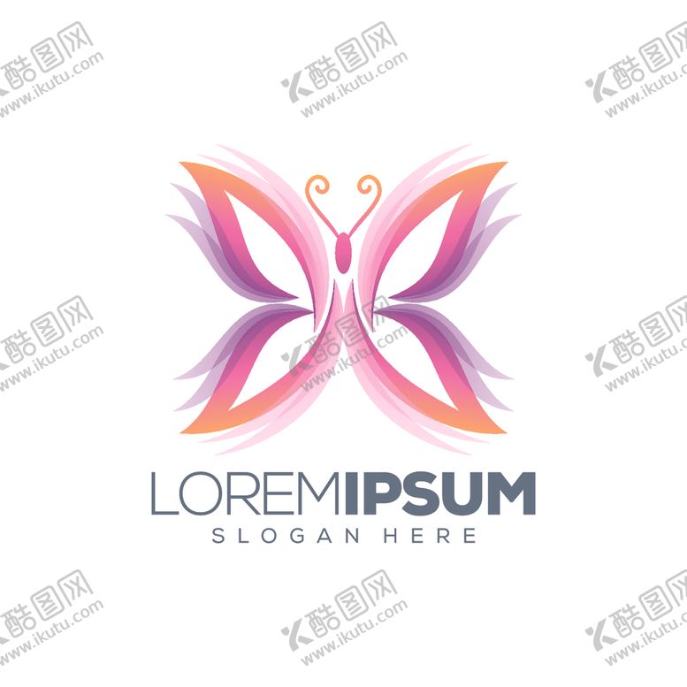 编号：12612506281041557607【酷图网】源文件下载-蝴蝶logo