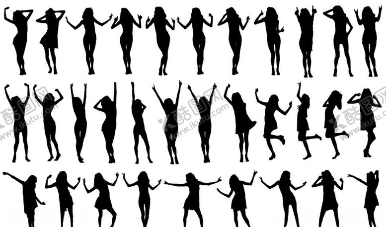编号：71402609262114598975【酷图网】源文件下载-跳舞女孩剪影