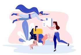 金融电商场景人物插画