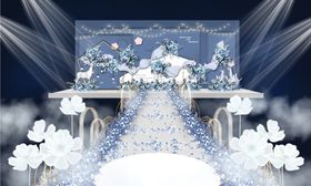婚礼效果图签到处展板庆结背景