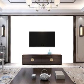 中式背景墙纸样机