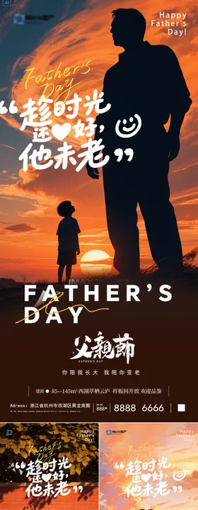 地产父亲节海报系列